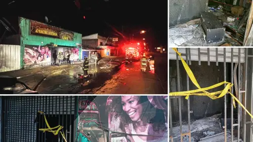 Salieron en buenas condiciones: dos personas fueron rescatadas tras incendio en casino de juegos en Los Ángeles