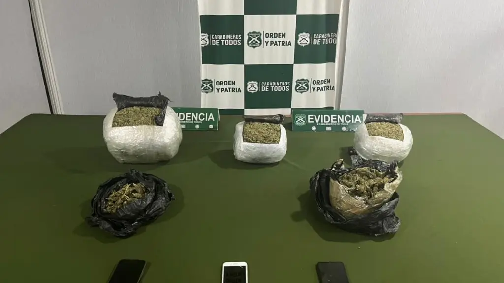 Decomiso de droga en un bus interurbano a la altura de Cabrero., Cedida