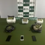 Decomiso de droga en un bus interurbano a la altura de Cabrero., Cedida