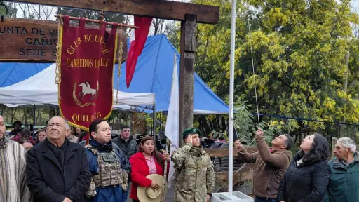 Con desayuno campestre comunidad de Quilleco agasajaron a soldados de la Ruta Histórica de OHiggins