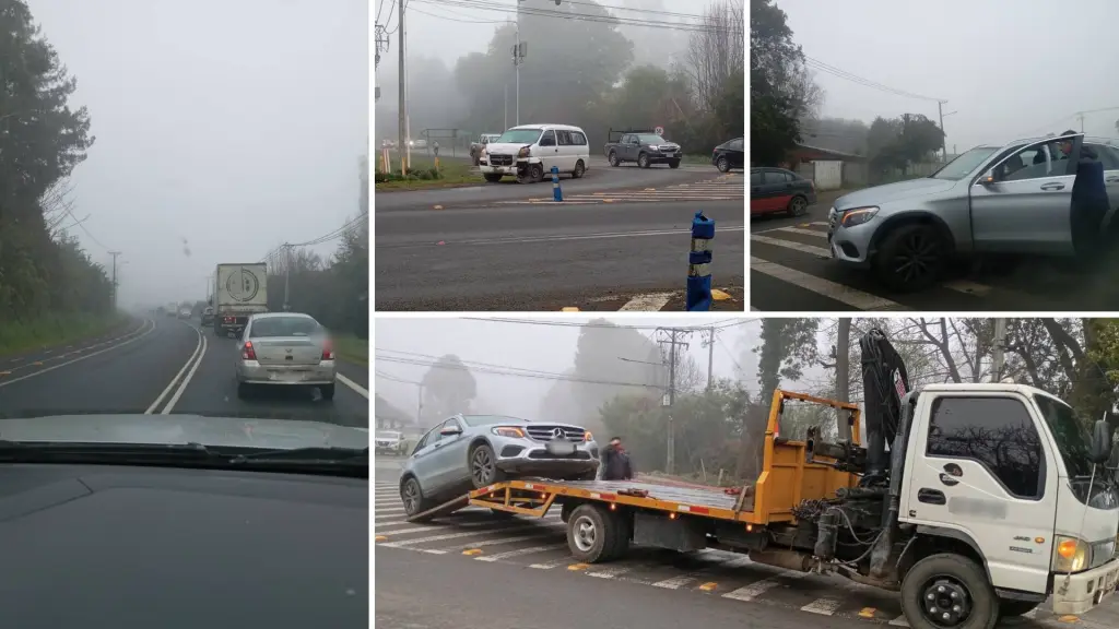 Un furgón colisionó con un vehículo particular, lo que derivó en largas filas de autos hasta el cruce Human y camino Santa Clara.