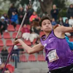 Cristián Rubilar, se impuso en el lanzamiento de la jabalina con una marca de 54 metros y 83 centímetros, La Tribuna