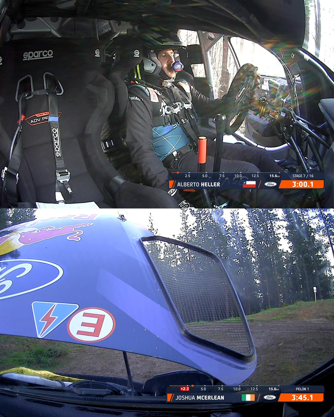 Alberto Heller y Josh McErlean iniciaron la especial de Pelun con algunos incidentes. / @OfficialWRC