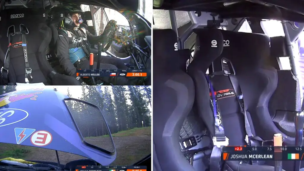 Ford enfrenta problemas tempranos con los pilotos Heller y McErlean en el SS7., @OfficialWRC