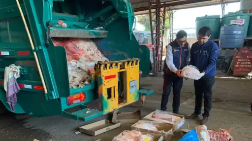 Decomisan 15 toneladas de carne en mal estado en recinto clandestino de Santiago