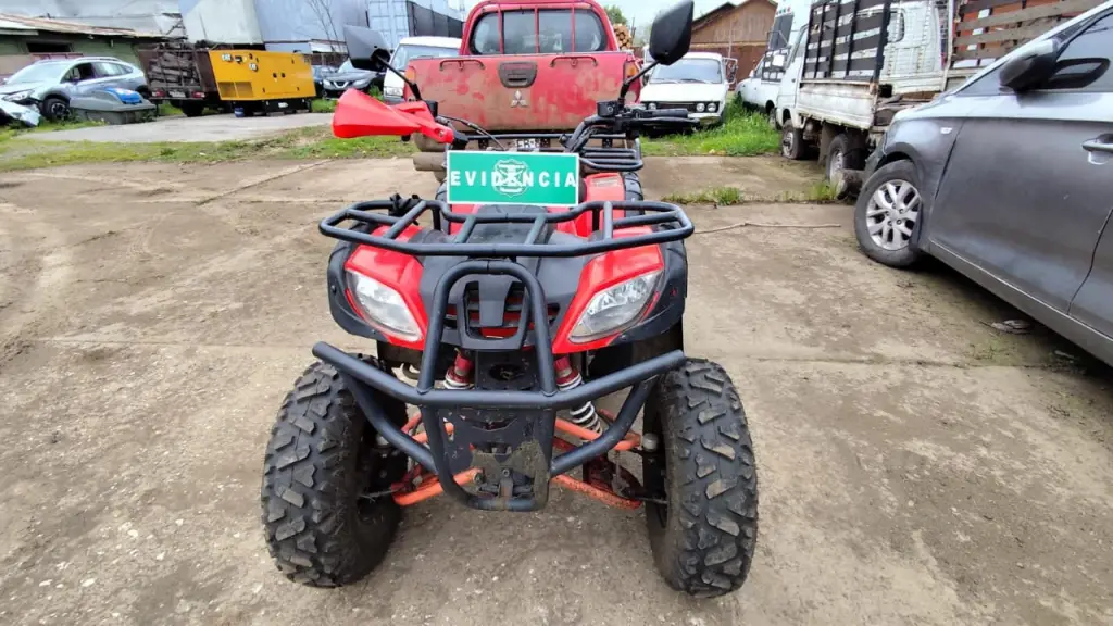 Cuadrimoto recuperada por Carabineros de la SIP, Cedida
