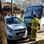 Accidente en sector sur de Los Ángeles., Cedida