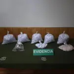 Droga incautada por Carabineros., Cedida