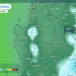 Temperatura mínima (°C) para el jueves 04 de septiembre 2025 en la Región de Biobío., Meteored