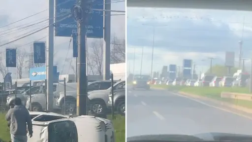 Colisión entre camión y automóvil provoca taco kilométrico en Los Ángeles