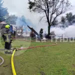Incendio en sector Fundo San Antonio, La Tribuna
