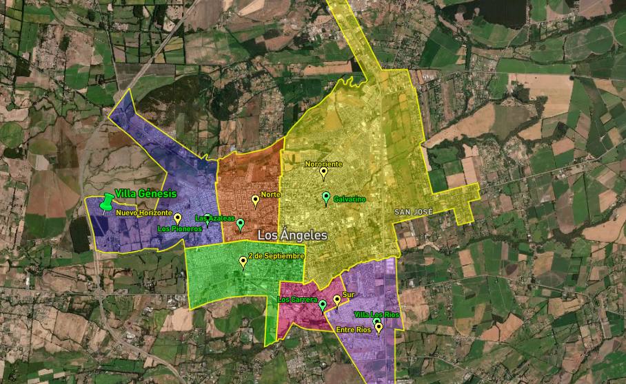 Rango de los CESFAM de Los Ángeles / Diario La Tribuna