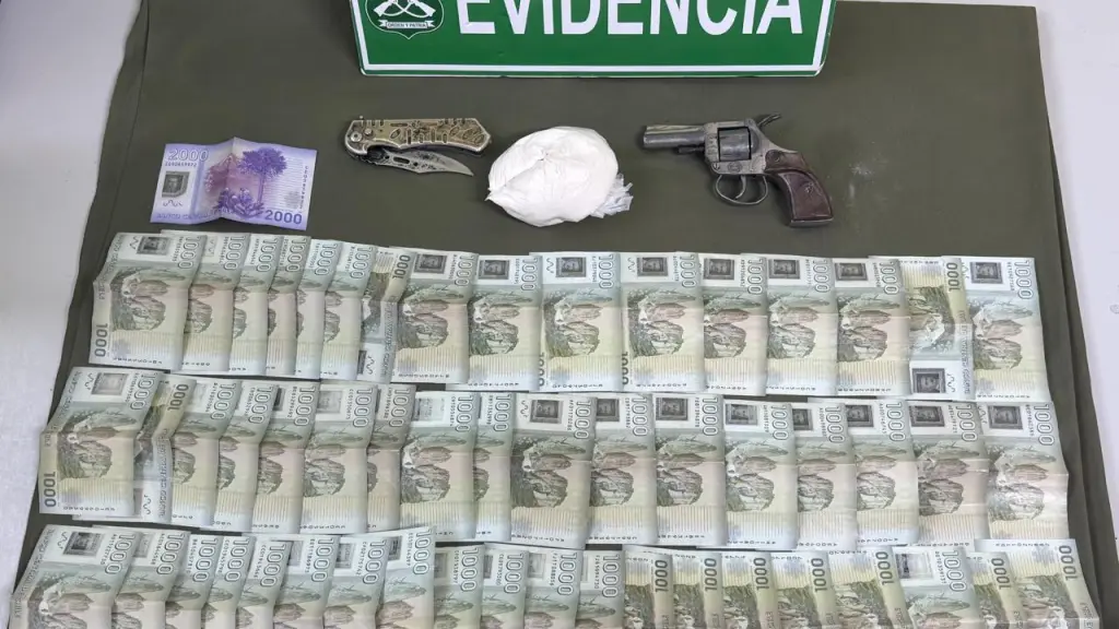 Especies incautadas por la Sección Centauro en Los Ángeles., Cedida