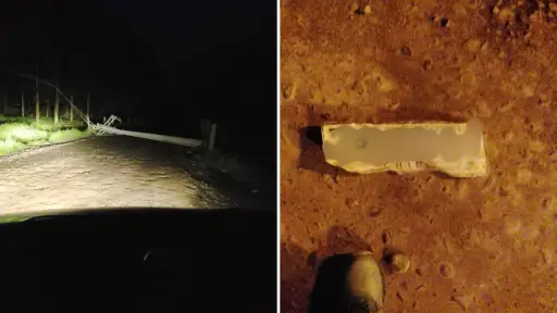 Choque contra poste dejó sin suministro eléctrico a una villa de Los Ángeles