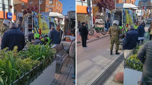 Mujer resulta lesionada tras tropezar con esfera de cemento en pleno centro de Los Ángeles