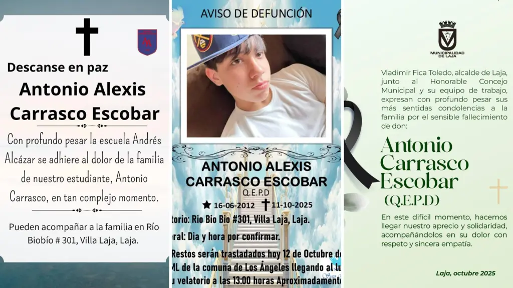 Antonio, conocido cariñosamente entre familiares y amigos como “Toño”, era estudiante de la Escuela Andrés Alcázar D-1229 de la comuna