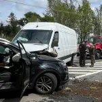 Colisión frontolateral cruce Santa Isabel , Bomberos Los Ángeles