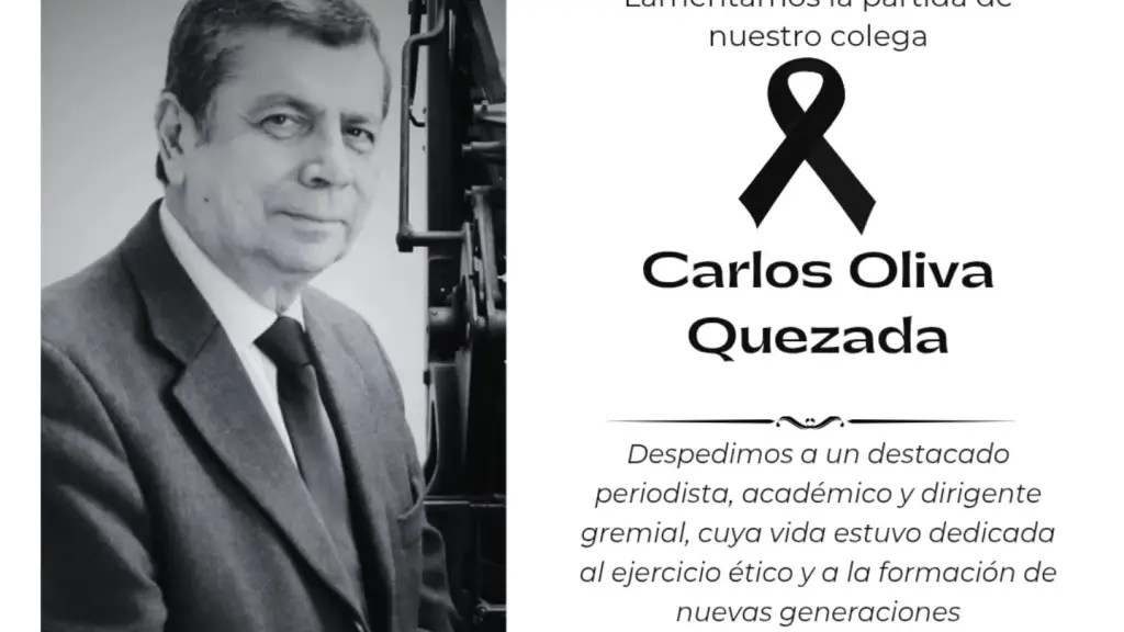 Colegio de Periodistas lamenta la muerte de Carlos Oliva, Redes sociales