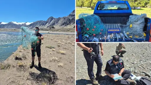 Fiscalización en Laguna del Laja termina con diez detenidos por pesca ilegal: incautan redes y utensilios
