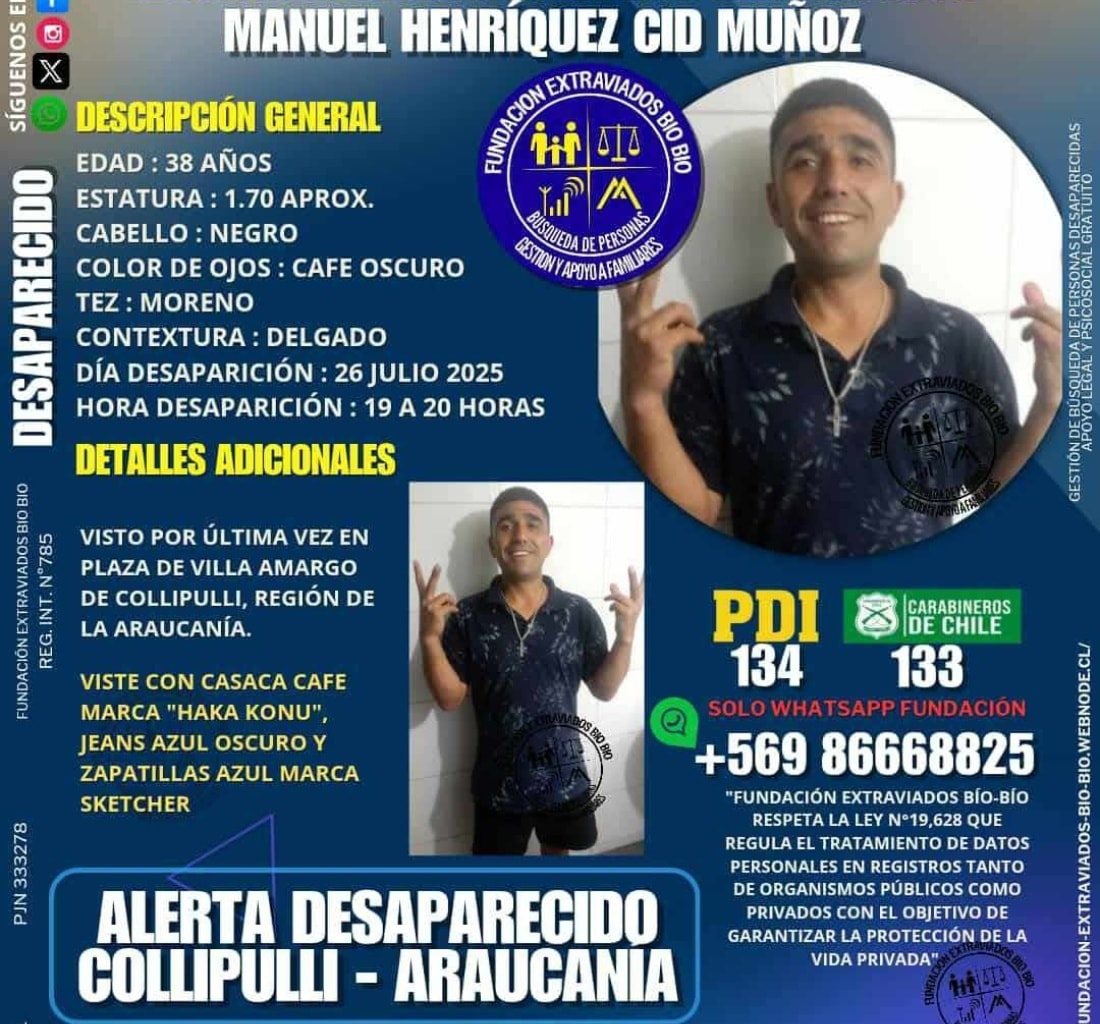 Diversas publicaciones han sido difundidas en varias páginas de Facebook solicitando ayuda para encontrar a Manuel Cid. La familia utiliza estas plataformas para intensificar la búsqueda. / Redes sociales