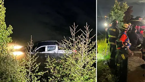 Camioneta cayó al río Biobío en Chiguayante: conductor logró escapar ileso