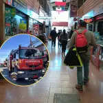 Unidades de la Cuarta y Quinta Compañía acudieron al recinto tras la alerta de comerciantes, concluyendo que no existían riesgos para la salud de las personas.