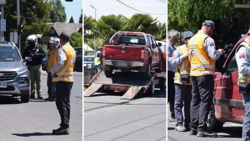 Operativo en Los Ángeles culmina con más de 90 vehículos fiscalizados y ocho retirados