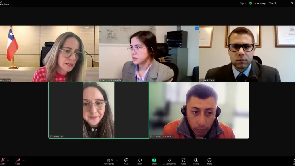 Audiencia de lectura de sentencia en el TOP de Los Ángeles. / Poder Judicial