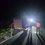 Camion 3/4 sufrió accidente ruta Antuco cerca de Canteras, La Tribuna