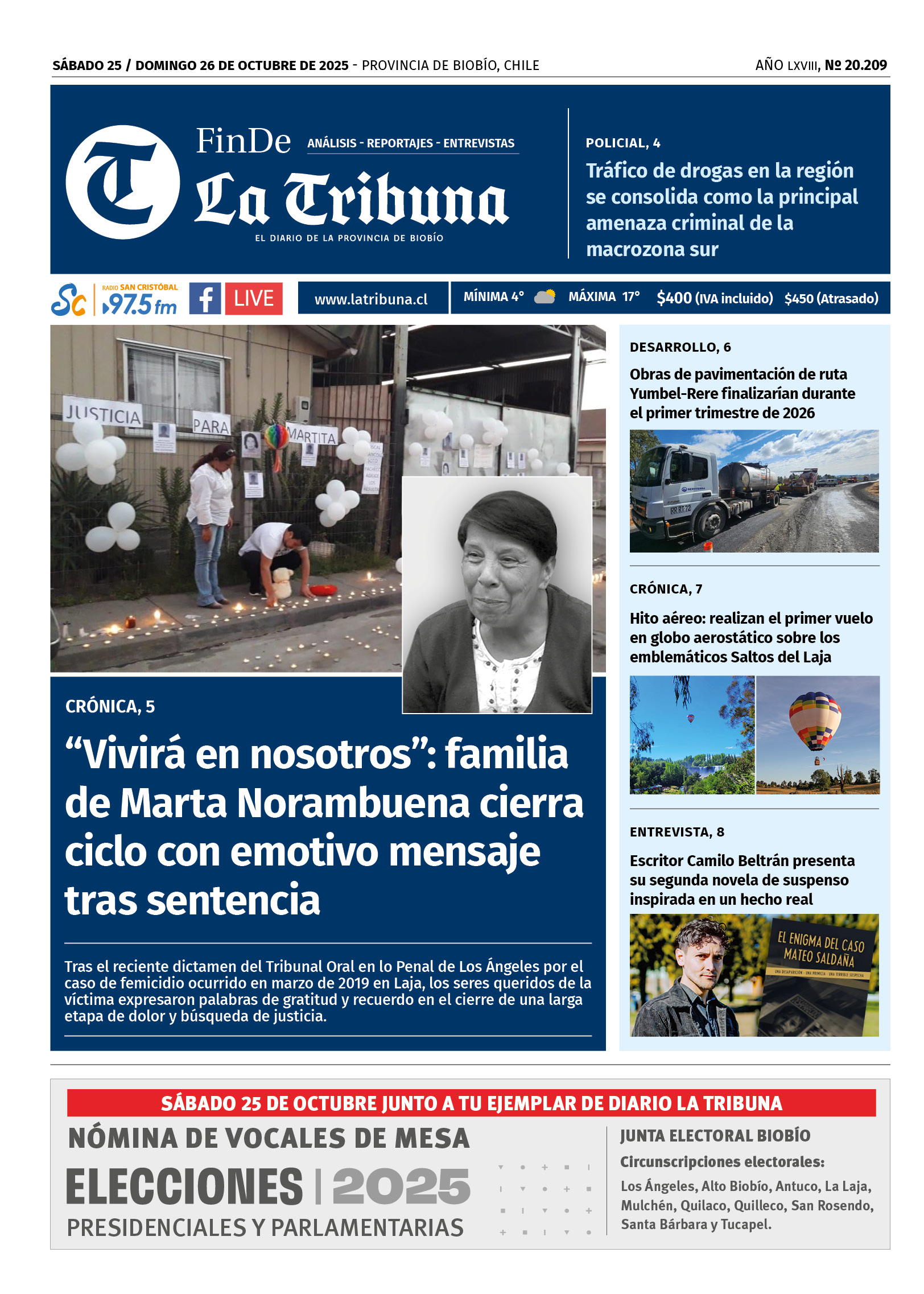 Edición Diario La Tribuna / Diario La Tribuna