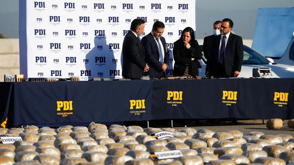 Droga incautada por la PDI,  Subsecretaría de Seguridad Pública