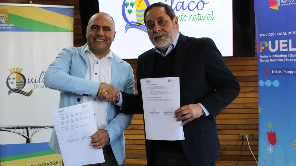 SLEP de Puelche y Municipalidad de Quilaco firman convenio para asegurar uso de infraestructura educativa, SLEP de Puelche