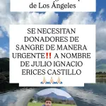 Piden donantes de sangre para el menor Julio Ignacio por padecer leucemia, Cedida