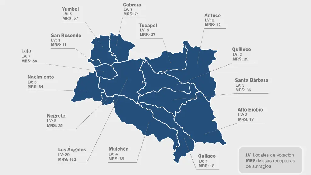 Los Ángeles, Yumbel y Cabrero suman la mayor cantidad de locales de votación / La Tribuna
