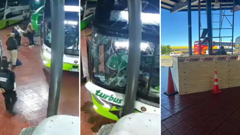 Cámaras de seguridad registran choque de bus en Terminal de Los Ángeles, Diario La Tribuna