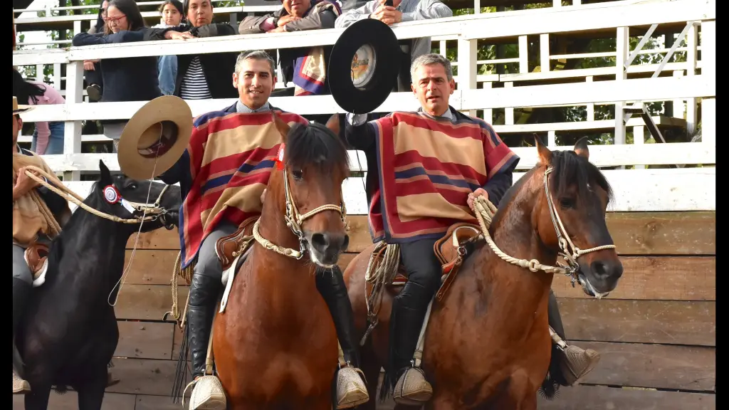 Campeones del rodeo Interasociaciones club Tinajón, Asoc. Biobío, Cristian García M. y Eduardo López en Contrafuerte y Diente Largo con 31 puntos buenos, Corrales de Biobío