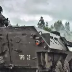 Vehículo blindado de Carabineros volcó en Ercilla, Carabineros