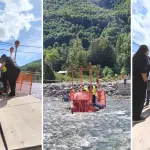 Santa Lucía Bajo, vecinos piden pasarela permanente sobre río Cholguán