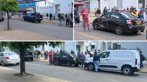 Dos lesionados tras triple choque en Los Ángeles: colisión generó acalorada discusión entre conductores