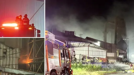 Bomberos controló incendio en planta Ecomas de Los Ángeles tras explosión nocturna