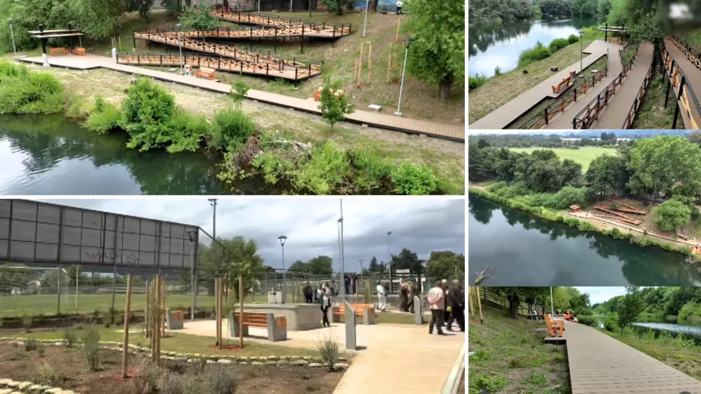 Parque Los Castaños se renueva en Santa Bárbara con accesibilidad universal y conexión a Laguna Danubio Azul