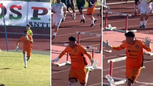 Los mandó a callar: la viral celebración del arquero de Comunal Cabrero que recorre todo Chile