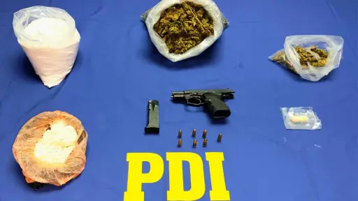 Cuatro extranjeros detenidos por tráfico de drogas y tenencia ilegal de arma en Copiapó