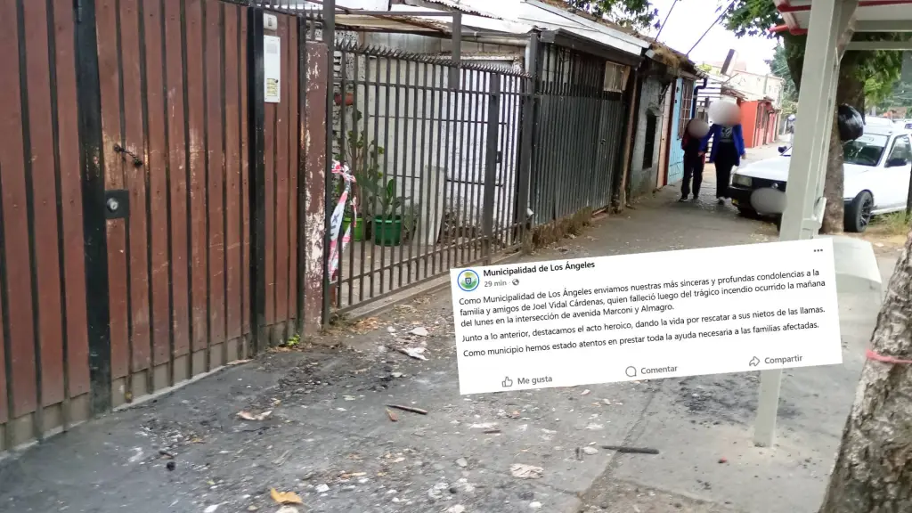 Municipalidad de Los Ángeles expresa condolencias por muerte de adulto mayor que rescató a sus nietos tras incendio