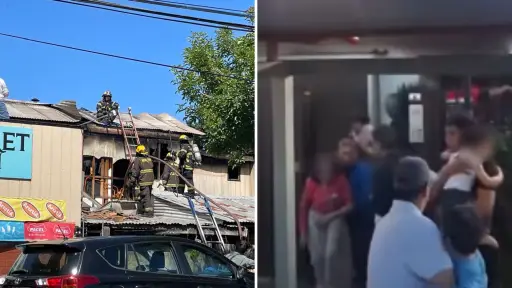 Rescatan a dos niños y dos adultas mayores desde incendio en Los Ángeles