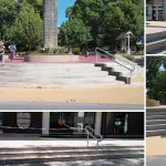 Pasamanos habilitados en accesos céntricos permiten apoyo adicional a quienes transitan por el sector.