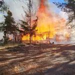 Voluntarios de la Primera Compañía de Antuco llegó a controlar las llamas., Cuerpo de Bomberos Antuco Primera Compañía