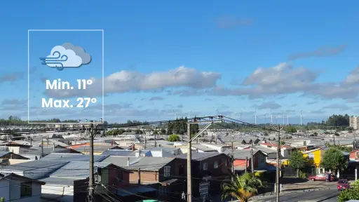 Vientos moderados y rachas intensas marcarán esta jornada en Biobío