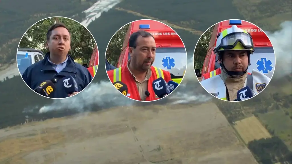 Incendio forestal en Los Ángeles baja su intensidad y descartan riesgo para viviendas en Los Ángeles, La Tribuna