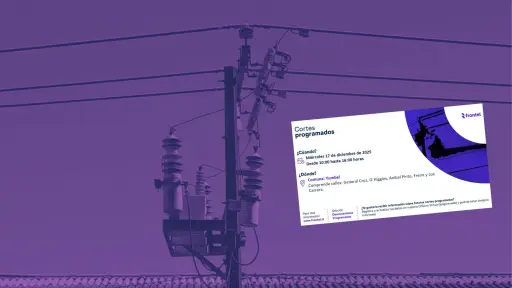 Corte programado de energía afectó a cinco calles del centro de Yumbel